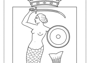 Kolorowanka - herb Warszawy