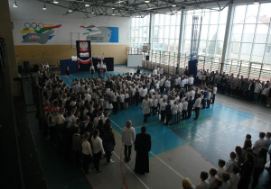 Wspólne śpiewanie hymnu