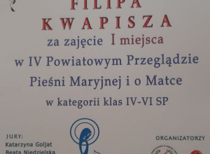 IV Powiatowy Przegląd Pieśni Maryjnej 