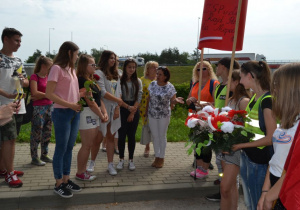 Powitanie uczniów ze szkoły w Lubochni i Czerniewic